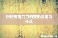 啦啦宝嘟门口的变形金刚叫什么