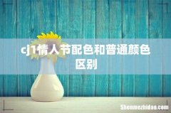cj1情人节配色和普通颜色区别