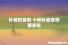补脑的食物 十种补脑食物要多吃