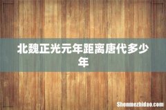 北魏正光元年距离唐代多少年