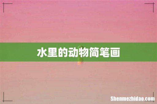 水里的动物简笔画