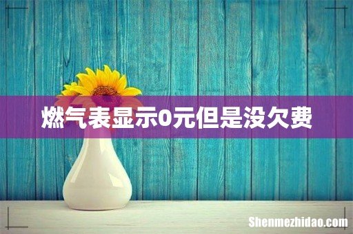 燃气表显示0元但是没欠费