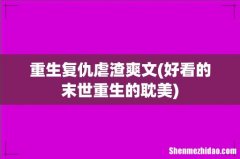 好看的末世重生的耽美 重生复仇虐渣爽文