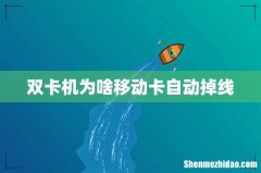 双卡机为啥移动卡自动掉线