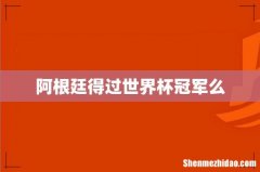 阿根廷得过世界杯冠军么
