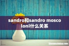 sandro和sandro moscoloni什么关系