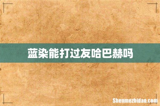 蓝染能打过友哈巴赫吗