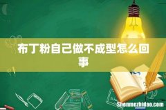 布丁粉自己做不成型怎么回事