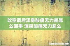 吹空调后浑身酸痛无力是怎么回事 浑身酸痛无力怎么缓解
