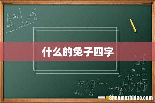 什么的兔子四字