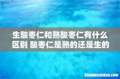 生酸枣仁和熟酸枣仁有什么区别 酸枣仁是熟的还是生的助眠效果好