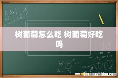 树葡萄怎么吃 树葡萄好吃吗