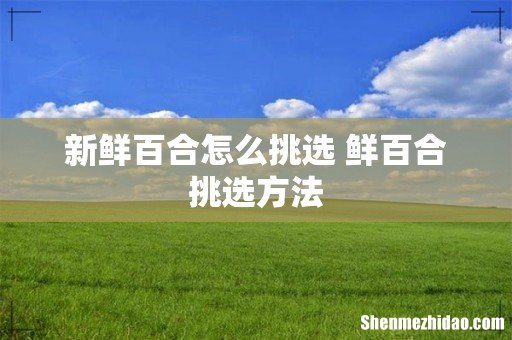新鲜百合怎么挑选 鲜百合挑选方法