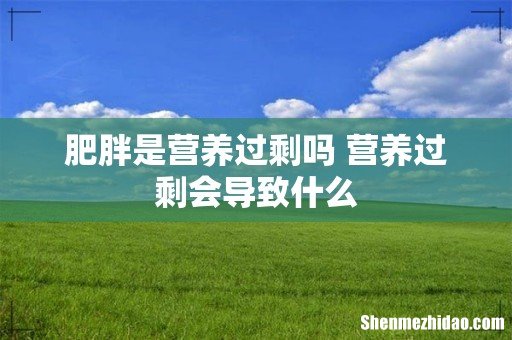 肥胖是营养过剩吗 营养过剩会导致什么