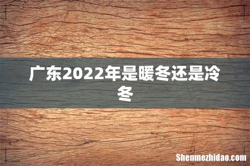 广东2022年是暖冬还是冷冬
