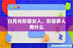 白月光形容女人，形容男人用什么