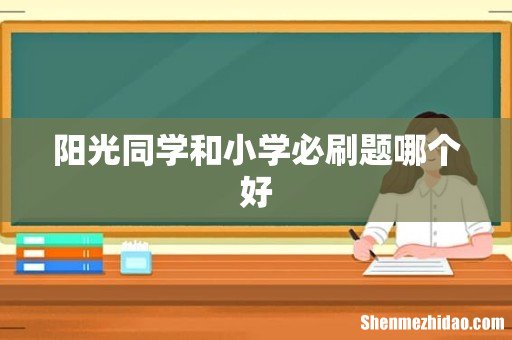 阳光同学和小学必刷题哪个好