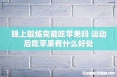 晚上锻炼完能吃苹果吗 运动后吃苹果有什么好处