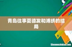 青岛往事夏德发和溥绣的结局