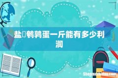 盐焗鹌鹑蛋一斤能有多少利润