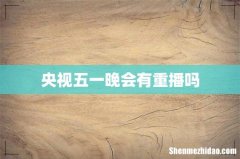 央视五一晚会有重播吗