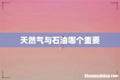 天然气与石油哪个重要
