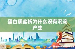蛋白质盐析为什么没有沉淀产生