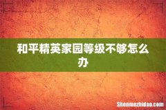和平精英家园等级不够怎么办