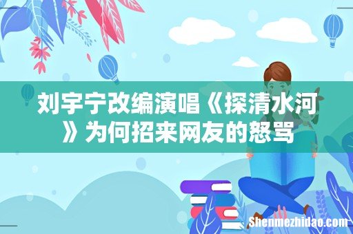 刘宇宁改编演唱《探清水河》为何招来网友的怒骂