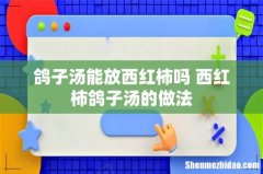 鸽子汤能放西红柿吗 西红柿鸽子汤的做法