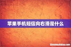 苹果手机短信向右滑是什么
