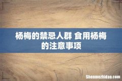 杨梅的禁忌人群 食用杨梅的注意事项