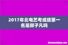 2017年北电艺考成绩第一名是郭子凡吗