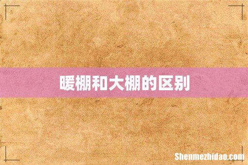 暖棚和大棚的区别