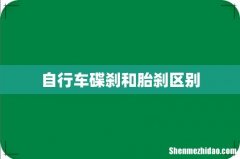 自行车碟刹和胎刹区别