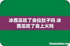 冰西瓜吃了会拉肚子吗 冰西瓜吃了会上火吗