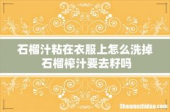 石榴汁粘在衣服上怎么洗掉 石榴榨汁要去籽吗