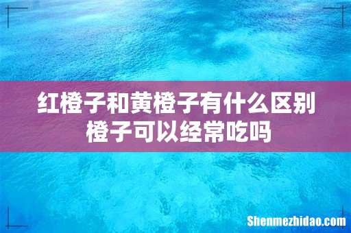 红橙子和黄橙子有什么区别 橙子可以经常吃吗