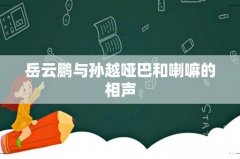 岳云鹏与孙越哑巴和喇嘛的相声