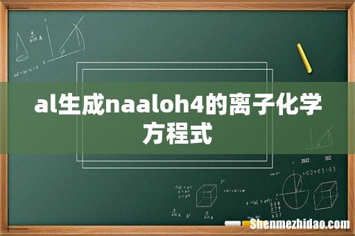 al生成naaloh4的离子化学方程式