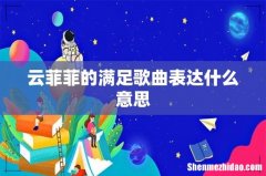 云菲菲的满足歌曲表达什么意思