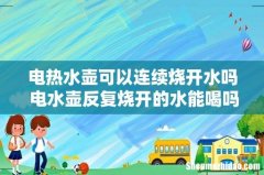 电热水壶可以连续烧开水吗 电水壶反复烧开的水能喝吗