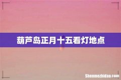 葫芦岛正月十五看灯地点