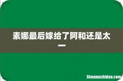 素娜最后嫁给了阿和还是太一