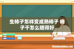 生柿子怎样变成熟柿子 柿子干怎么晒得好