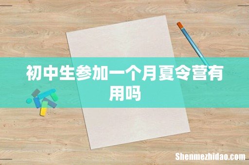初中生参加一个月夏令营有用吗