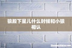 狼殿下星儿什么时候和小狼相认