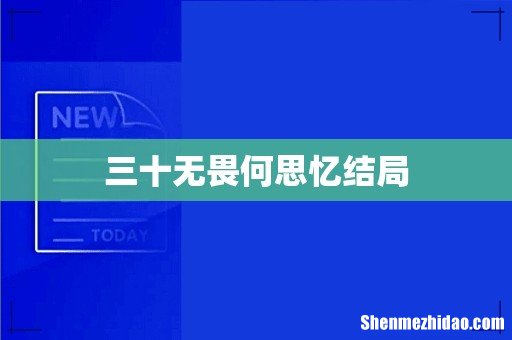 三十无畏何思忆结局