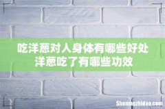 吃洋葱对人身体有哪些好处 洋葱吃了有哪些功效
