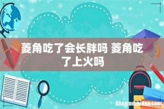菱角吃了会长胖吗 菱角吃了上火吗